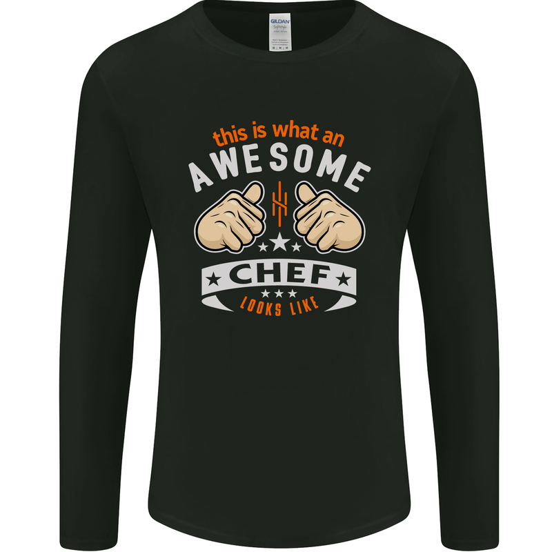 Awesome Chef Looks Like Funny Cooking Mens Long Sleeve T-Shirt Black