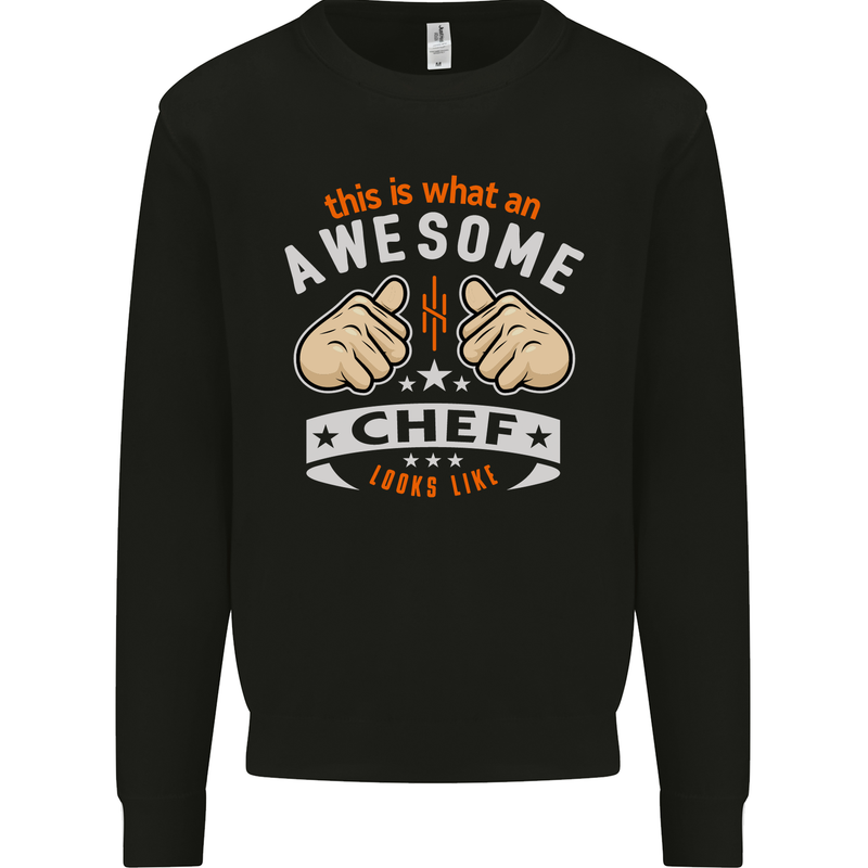 Awesome Chef Looks Like Funny Cooking Mens Sweatshirt Jumper Black