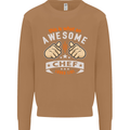 Awesome Chef Looks Like Funny Cooking Mens Sweatshirt Jumper Caramel Latte