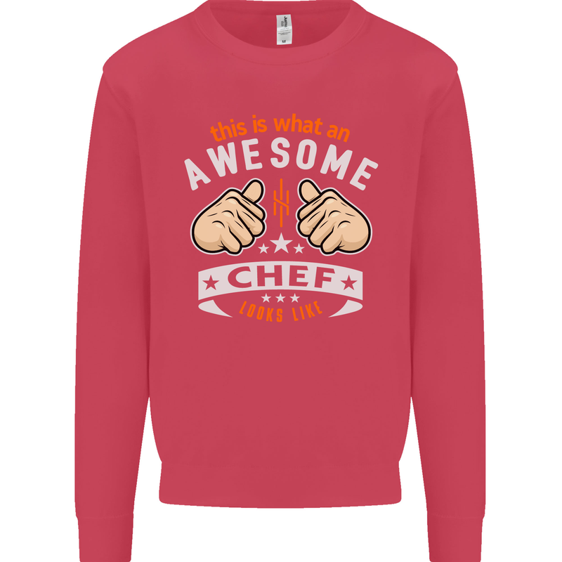 Awesome Chef Looks Like Funny Cooking Mens Sweatshirt Jumper Heliconia