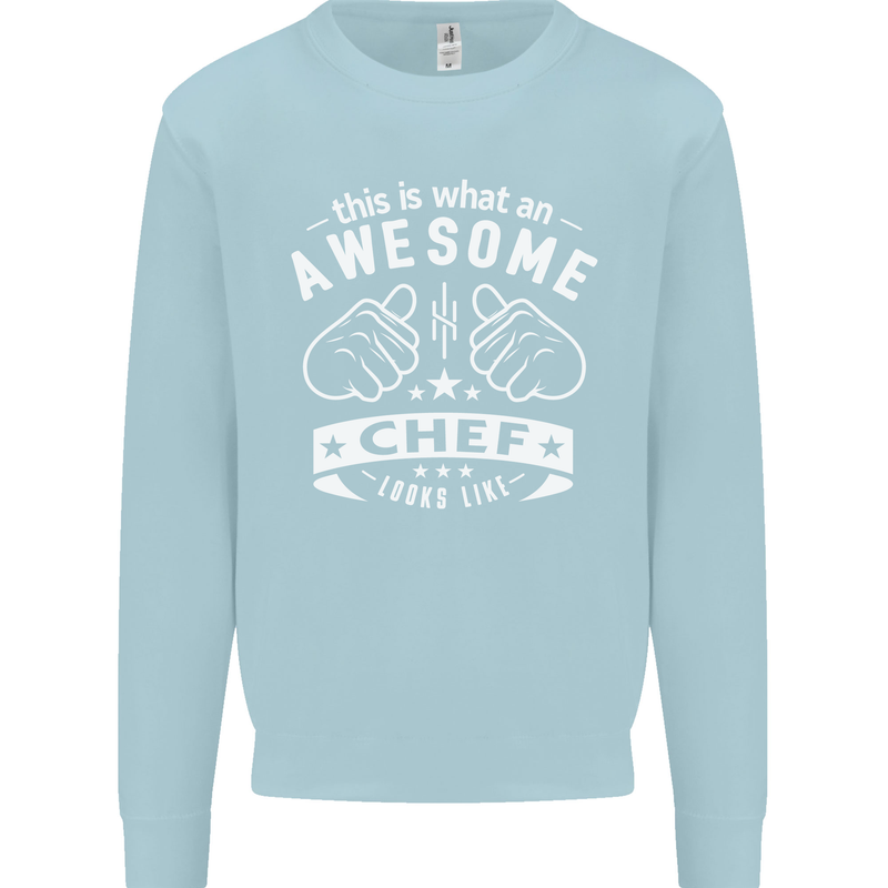 Awesome Chef Looks Like Funny Cooking Mens Sweatshirt Jumper Light Blue