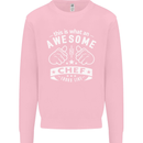 Awesome Chef Looks Like Funny Cooking Mens Sweatshirt Jumper Light Pink