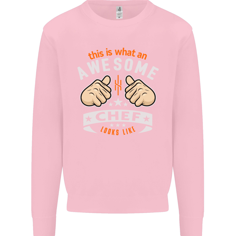 Awesome Chef Looks Like Funny Cooking Mens Sweatshirt Jumper Light Pink