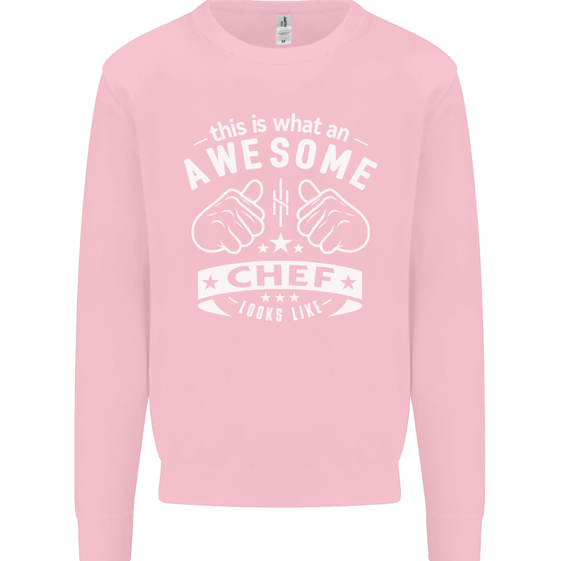 Awesome Chef Looks Like Funny Cooking Mens Sweatshirt Jumper Light Pink