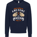 Awesome Chef Looks Like Funny Cooking Mens Sweatshirt Jumper Navy Blue