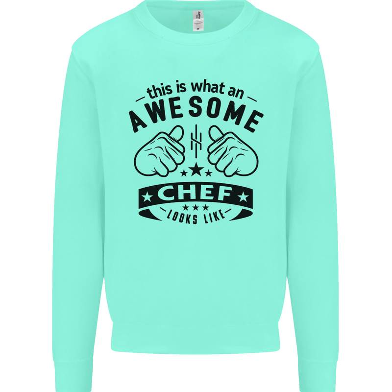 Awesome Chef Looks Like Funny Cooking Mens Sweatshirt Jumper Peppermint