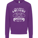 Awesome Chef Looks Like Funny Cooking Mens Sweatshirt Jumper Purple