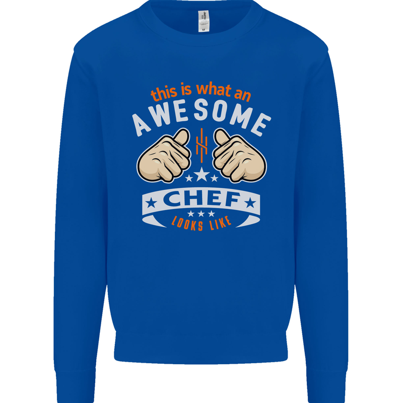 Awesome Chef Looks Like Funny Cooking Mens Sweatshirt Jumper Royal Blue
