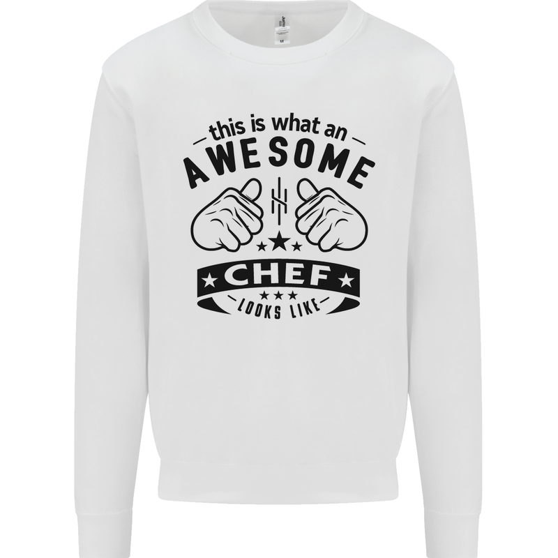 Awesome Chef Looks Like Funny Cooking Mens Sweatshirt Jumper White