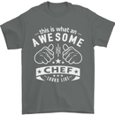 Awesome Chef Looks Like Funny Cooking Mens T-Shirt Cotton Gildan Charcoal