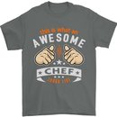 Awesome Chef Looks Like Funny Cooking Mens T-Shirt Cotton Gildan Charcoal