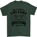 Awesome Chef Looks Like Funny Cooking Mens T-Shirt Cotton Gildan Forest Green