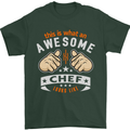 Awesome Chef Looks Like Funny Cooking Mens T-Shirt Cotton Gildan Forest Green