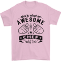 Awesome Chef Looks Like Funny Cooking Mens T-Shirt Cotton Gildan Light Pink