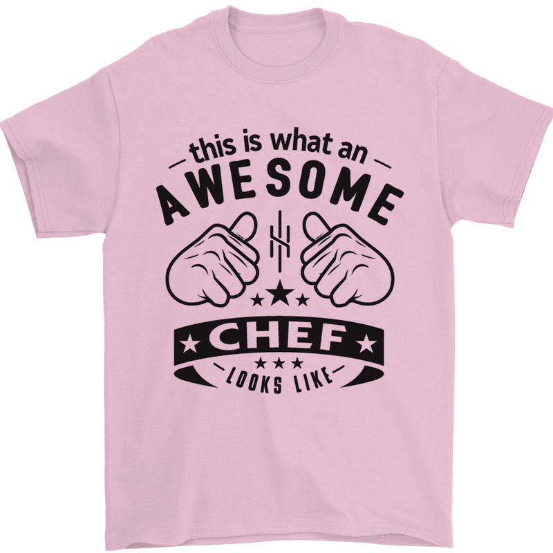 Awesome Chef Looks Like Funny Cooking Mens T-Shirt Cotton Gildan Light Pink