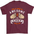 Awesome Chef Looks Like Funny Cooking Mens T-Shirt Cotton Gildan Maroon