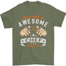 Awesome Chef Looks Like Funny Cooking Mens T-Shirt Cotton Gildan Military Green