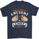 Awesome Chef Looks Like Funny Cooking Mens T-Shirt Cotton Gildan Navy Blue