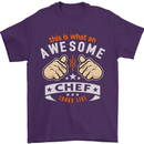 Awesome Chef Looks Like Funny Cooking Mens T-Shirt Cotton Gildan Purple