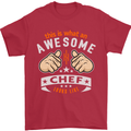 Awesome Chef Looks Like Funny Cooking Mens T-Shirt Cotton Gildan Red