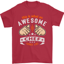 Awesome Chef Looks Like Funny Cooking Mens T-Shirt Cotton Gildan Red