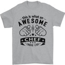 Awesome Chef Looks Like Funny Cooking Mens T-Shirt Cotton Gildan Sports Grey