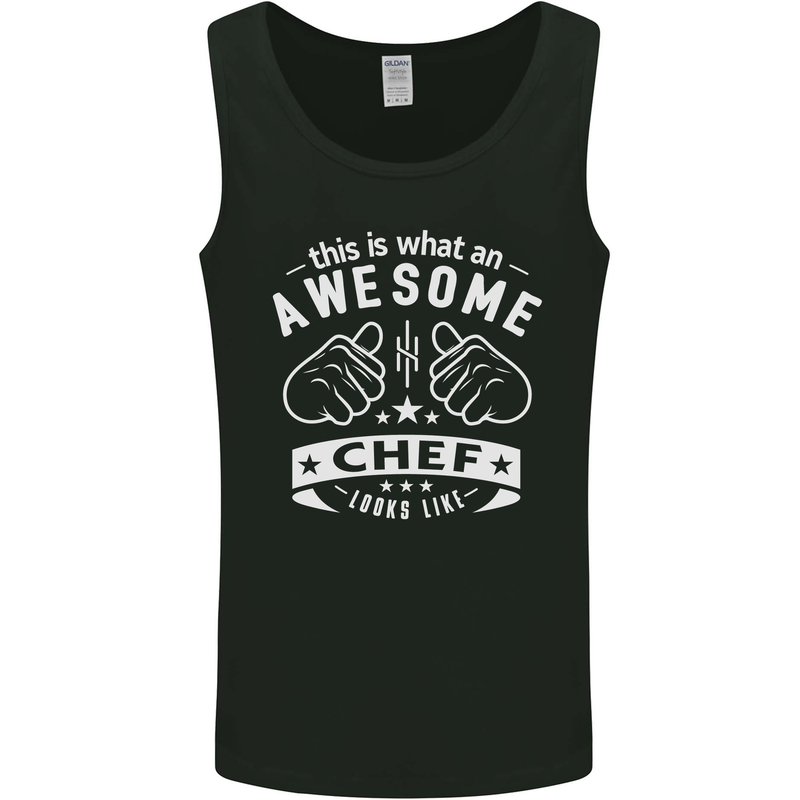 Awesome Chef Looks Like Funny Cooking Mens Vest Tank Top Black