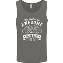 Awesome Chef Looks Like Funny Cooking Mens Vest Tank Top Charcoal
