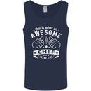 Awesome Chef Looks Like Funny Cooking Mens Vest Tank Top Navy Blue