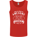 Awesome Chef Looks Like Funny Cooking Mens Vest Tank Top Red