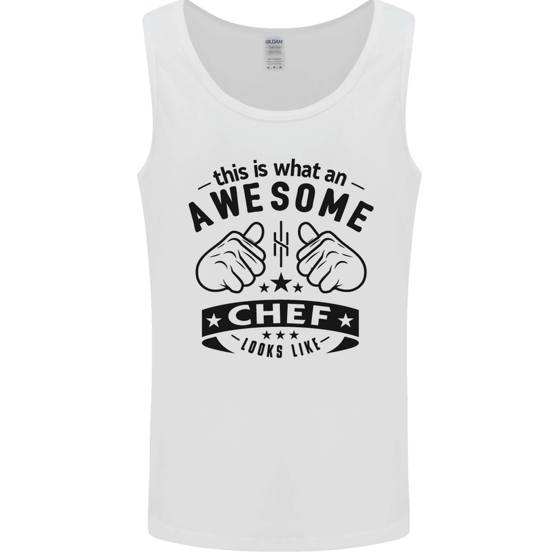 Awesome Chef Looks Like Funny Cooking Mens Vest Tank Top White