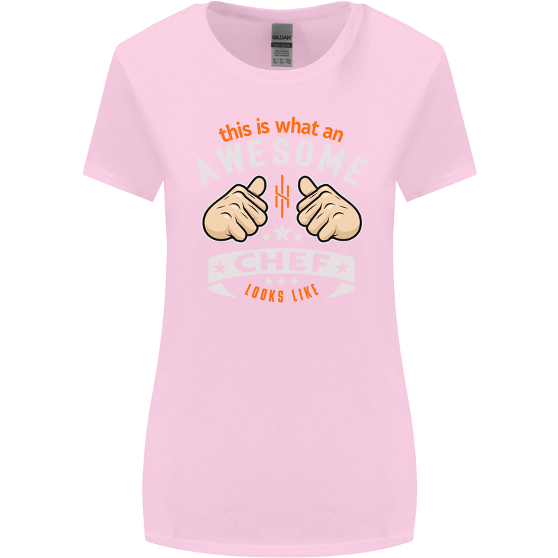 Awesome Chef Looks Like Funny Cooking Womens Wider Cut T-Shirt Light Pink