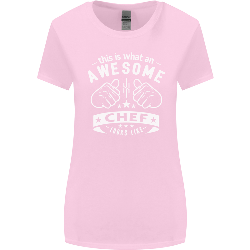 Awesome Chef Looks Like Funny Cooking Womens Wider Cut T-Shirt Light Pink