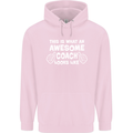 Awesome Coach Rugby Football Tennis Childrens Kids Hoodie Light Pink