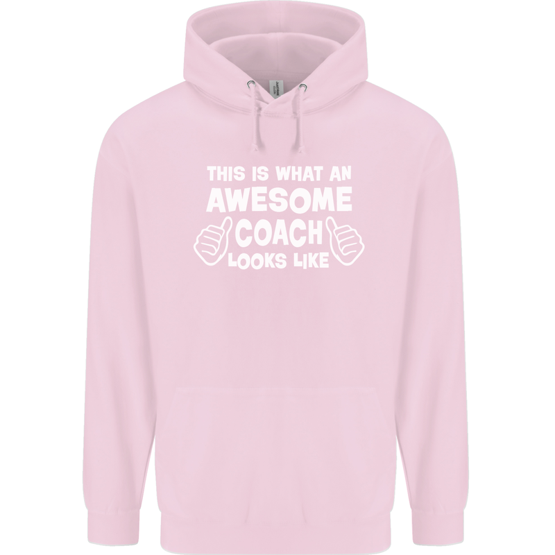 Awesome Coach Rugby Football Tennis Childrens Kids Hoodie Light Pink