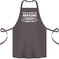 Awesome Coach Rugby Football Tennis Cotton Apron 100% Organic Dark Grey