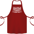 Awesome Coach Rugby Football Tennis Cotton Apron 100% Organic Maroon