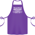 Awesome Coach Rugby Football Tennis Cotton Apron 100% Organic Purple