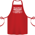 Awesome Coach Rugby Football Tennis Cotton Apron 100% Organic Red