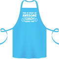 Awesome Coach Rugby Football Tennis Cotton Apron 100% Organic Turquoise
