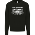 Awesome Coach Rugby Football Tennis Kids Sweatshirt Jumper Black