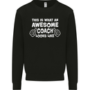 Awesome Coach Rugby Football Tennis Kids Sweatshirt Jumper Black