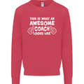 Awesome Coach Rugby Football Tennis Kids Sweatshirt Jumper Heliconia