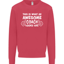 Awesome Coach Rugby Football Tennis Kids Sweatshirt Jumper Heliconia