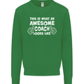 Awesome Coach Rugby Football Tennis Kids Sweatshirt Jumper Irish Green