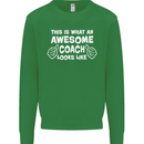 Awesome Coach Rugby Football Tennis Kids Sweatshirt Jumper Irish Green