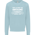 Awesome Coach Rugby Football Tennis Kids Sweatshirt Jumper Light Blue