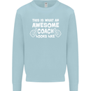 Awesome Coach Rugby Football Tennis Kids Sweatshirt Jumper Light Blue