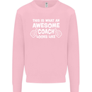 Awesome Coach Rugby Football Tennis Kids Sweatshirt Jumper Light Pink