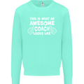 Awesome Coach Rugby Football Tennis Kids Sweatshirt Jumper Peppermint